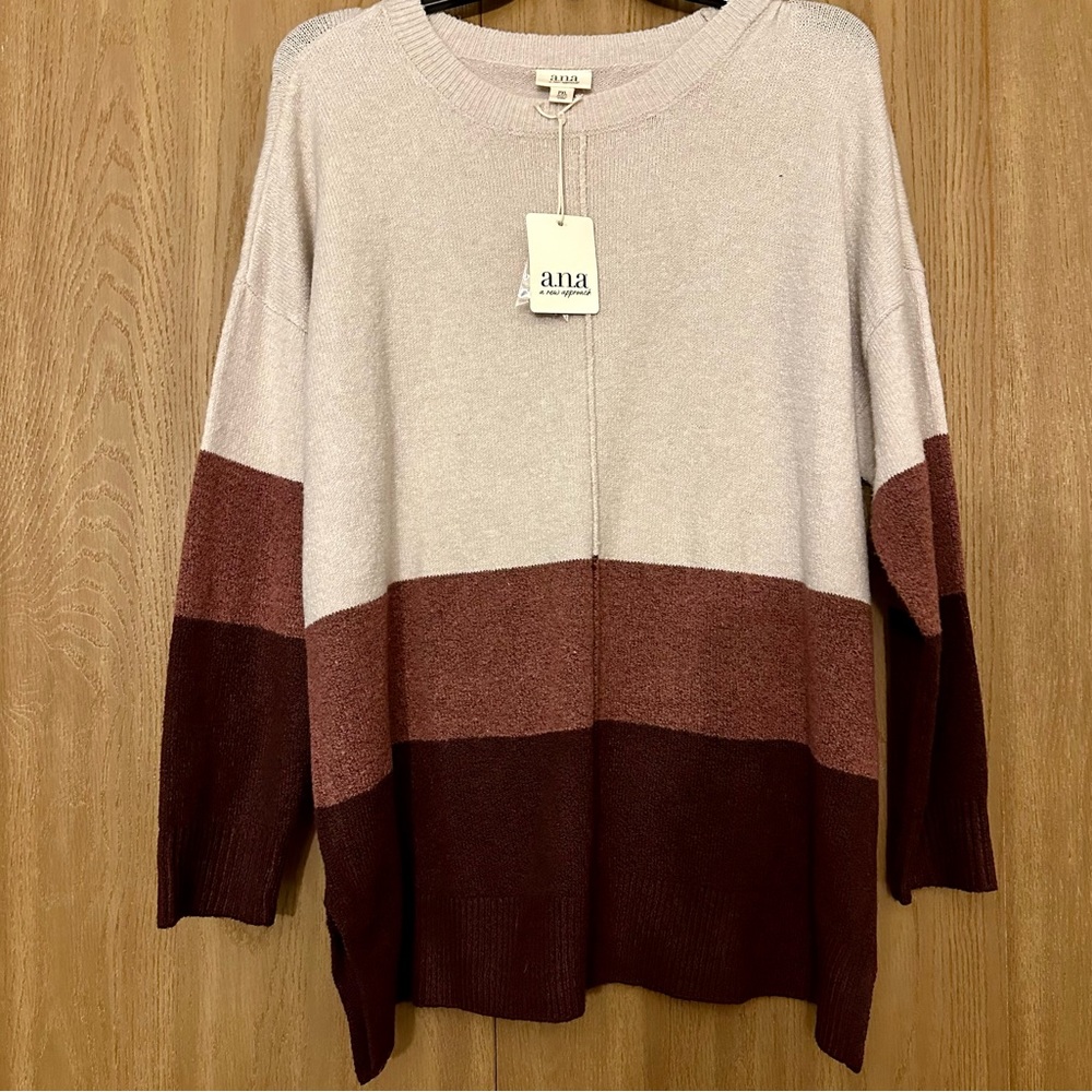 Women’s a.n.a. Color Block Oversized Sweater, NWT, PXL
